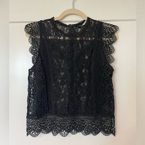 Zara Black Lace Top